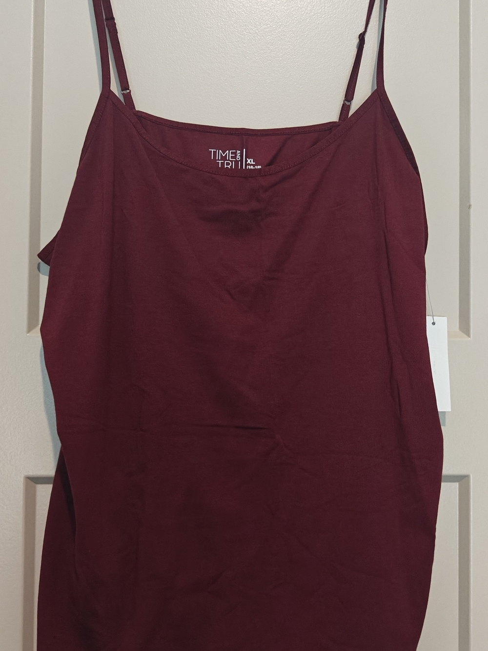 Time and Tru Burgundy Adjustable Spaghetti Strap Camisole